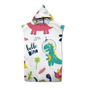 Custom Logo Quick Dry Microfiber <b>Kids</b> <b>Hooded</b> Wearable <b>Beach</b> Poncho <b>Towel</b> for Outdoor Summer Promotions - Product Image 5