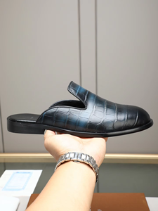 2026 Top Luxury Designer Sneakers Genuine Leather Upper PU Midsole Slip-On Loafers for Men <b>Pointed</b> <b>Toe</b> <b>Flat</b> Anti-Slippery Trend - Product Image 6