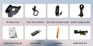 ACARCAM 4k HD double objectif Dash Cam DVR enregistreur vidéo avec Wifi Gps connecté <span class=keywords><strong>vue</strong></span> nocturne moniteur de stationnement pour Toyota Highlander - Product Image 4