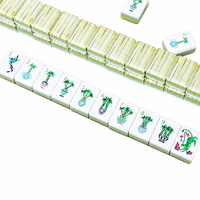 Ensemble de Mahjong américain en acrylique 166 tuiles, 4 couches, imprimé intérieur, NMJL Std 30mm, avec logo personnalisé, étui de voyage, vente en gros, directement de l'usine