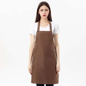 Delantal negro Unisex con logotipo personalizado de fábrica, delantal ajustable para técnicos de uñas, Salón personalizado, trabajo de peluquero, barbacoa, cocina, delantal de camarera - Product Image 3