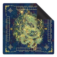 Tapis de mahjong en caoutchouc personnalisé, antidérapant, insonorisant, pliable, pour table de jeu carrée, idéal pour les fêtes à domicile