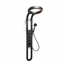 Système de douche mural moderne en acier inoxydable 304 chromé, écologique, avec panneau LED et accessoires de douche à main pour robinet de salle de bain