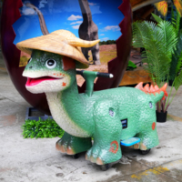 LT-1-83 Coche de dinosaurio eléctrico para niños, operado con monedas, para centros comerciales