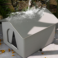 Maison pour chat d'extérieur isolée pliable de style moderne, montage facile, motif solide, abri pour animaux de compagnie, chats