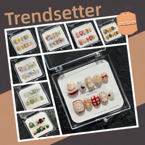 <span class=keywords><strong>Ongles</strong></span> en acrylique de haute qualité à presser, style français, application sur les doigts avec colle, prend en charge la personnalisation en petites séries - Product Image 3