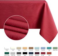 Nappe texturée rectangulaire Jacquard anti-éclaboussures et sans plis nappe souple et résistante à l'eau couverture de table décorative imperméable