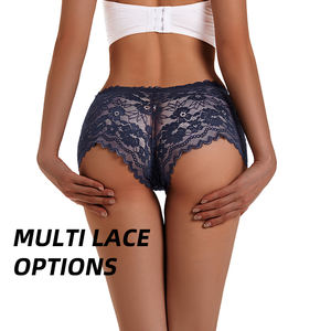 <span class=keywords><strong>Calzoncillos</strong></span> transparentes de encaje sexy para mujer de <span class=keywords><strong>San</strong></span> Valentín, bragas tejidas de estilo diario con patrón sólido - Product Image 5