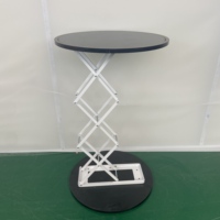Table de présentation pour salon professionnel, comptoir pliable rectangulaire, table de stand pliable avec éclairage LED