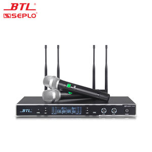 Venta al por mayor Último Profesional Peso Ligero Comunicación Micrófono Inalámbrico Metal FM Micrófono Inalámbrico - Product Image 1