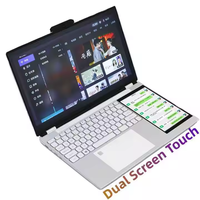 Nouveau style 15.6 "+ 7" double écran tactile 16GB RAM 128/256/512GB SSD ordinateur portable pour les entreprises