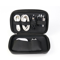 Étui pour accessoires électroniques noir, étanche, antichoc, anti-poussière, durable, organisateur de câbles EVA personnalisé pour le transport
