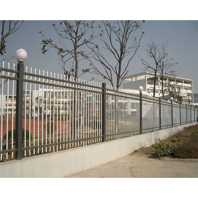 높은 보안 럭셔리 야외 장식 알루미늄 스틸 바 연철 금속 울타리 디자인 정원 홈