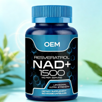 Compléments OEM Ultra Liposomal NAD+ Resvératrol, capsules amplificatrices de NAD+, zinc, sélénium, favorisent la santé cellulaire et la croissance des cheveux