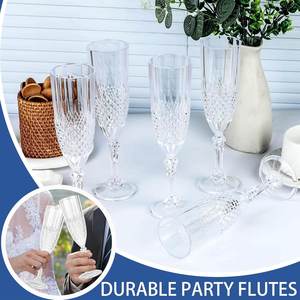<span class=keywords><strong>Flûte</strong></span> à <span class=keywords><strong>champagne</strong></span> de luxe européenne en plastique gaufré, couleur ambre transparente, pour mariage, jus, vin, gobelet, verre à vin rouge, personnalisable - Product Image 2