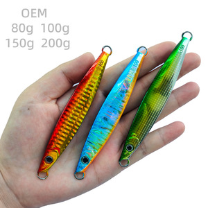 Leurre de jigging en plomb de haute qualité 100g, lumineux, pour <span class=keywords><strong>la</strong></span> pêche au bar en eau salée, pêche en <span class=keywords><strong>mer</strong></span>, pêche en haute <span class=keywords><strong>mer</strong></span>, coulant rapidement, action de nage lente - Product Image 4