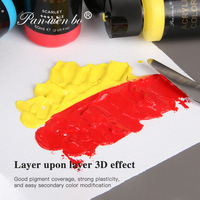 24 couleurs 2oz/60ml bouteilles de peinture acrylique ensemble non toxique imperméable à l'eau riche Pigments peinture acrylique pour artistes, étudiants, débutants