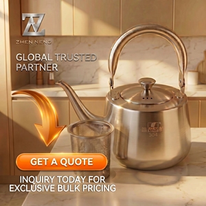 ZHEN NENG High Grade 304 Stainless Steel Cookware - Durable Water <strong>Kettle</strong> for Loose Leaf Tea &amp; Coffee, Professional Thick Bottom - Product Image 6