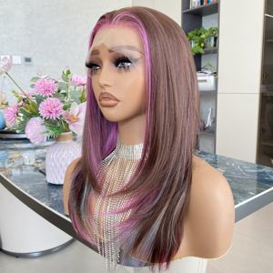 Best Selling 16Inch Fashion Rainbow Colors Synthetic <b>Wig</b> Layered Cosplay Heat Resistant <b>Halloween</b> Party <b>Wig</b> - Product Image 6