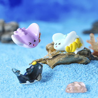 Kit d'accessoires de terrarium DIY en résine phosphorescente peinte à la main, thème monde marin, figurine de requin marin, vente en gros