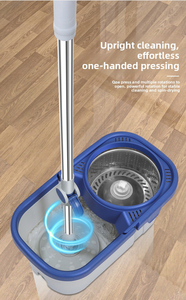 High Quality Automatic Dehydration Lightweight Wet/Dry Hand-Free Design 360 Degree Rotating Steel Pole Floor Cleaning <strong>Mop</strong> <strong>Bucket</strong> - Product Image 5