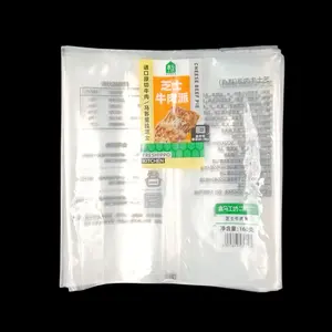 Individueller Druck transparente halbe fertige Lebensmittelverpackungsbeutel aus Kunststoff durchsichtig rückwärts versiegelte Plastiktüte für Käse Fleischkuchen