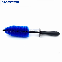 Maître M71037B-S Non-Zéro Mémoire Ultra Doux Poils Facile Atteindre Bleu Couleur Petit De Roue De Voiture Jante Détaillant et Valeting Brosse