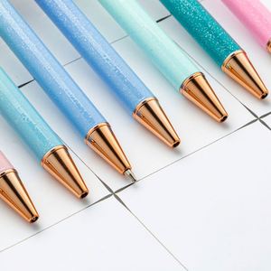 Custom <b>Glitter</b> Metal Click Pens - Promotional Gifts with Logo Printing, Refillable Ballpoint Pens - Product Image 3
