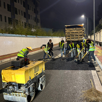 Konstruktion Beton boden Mini tragbare Hand Push Walk-Behind Handheld bewegliche Doppelt rommel walze Vibrations asphalt walzen