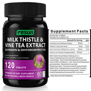 Comprimés de chardon-Marie Ausreson Benefits pour la détoxification du foie, silymarine, NAC, complément pour le foie, chardon-Marie naturel et biologique - Product Image 2