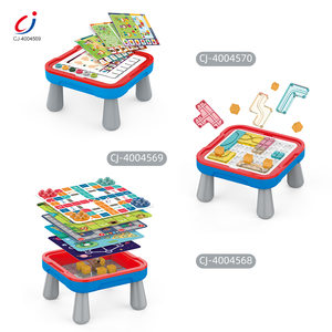 Ensemble de table d'étude avec blocs de construction pour enfants Chengji, jeu de puzzle de logique, puzzle <span class=keywords><strong>Tangram</strong></span> en plastique coloré, jouets éducatifs - Product Image 4