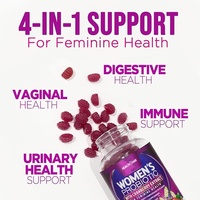 Gummies probiotiques pour femmes, vente chaude OEM, compléments alimentaires à base de plantes infusés à la canneberge, soutien de la diversité microbienne pour les voies urinaires