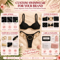 Ensembles de bikini mirco sexy et solides personnalisés String à nouer sur le côté pour femmes Maillot de bain string pour femmes Maillot de bain à bandelettes Maillots de bain