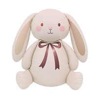 Grand ballon 3D en forme de lapin, ballon animal mignon pour les accessoires photo de fête d'anniversaire des filles