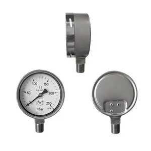 Radial 4inch Glycerin Filled Pressure Gauge Stainless Steel Liquid Manometer