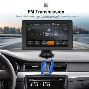 (Stock US/UE) Podofo Autoradio portable sans fil Carplay/Android Auto avec écran HD 7 pouces, AirPlay, Android Cast, musique BT - Product Image 3