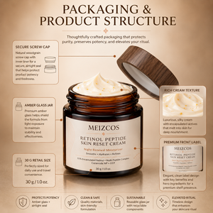 Crème hydratante régénérante pour la peau au rétinol OEM ODM pour lisser la texture / contrôler le sébum / éclaircir et lutter contre le vieillissement - Product Image 3