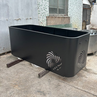 Baignoire autoportante rectangulaire en acier inoxydable 304, style minimaliste moderne, facile à installer, pour bain à remous intégré dans la salle de bain