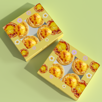 Boîte de nourriture à tarte aux œufs bon marché avec fenêtre transparente boîte de papier en gros pour biscuits boîte de carte sandwich sushi avec fenêtre