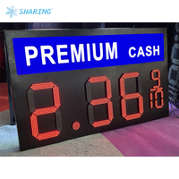 Pantalla LED Digital para Mostrar Precios de Gasolina, para Uso en Exteriores, 7 Segmentos, Color Rojo, 88.88, Letrero Publicitario para Gasolinera, 1 Año de Garantía, IP54
