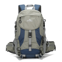 Sac à dos de randonnée extérieur avec système d'hydratation, tissu Ripstop, couche imperméable argentée, multi-poches, camping, 36-56L, léger