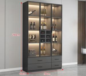 Brottar 65 \ "ตู้ Curio ติดไฟ4ชั้น, เคสกระจกสีดำเซ็นเซอร์ร่างกายมนุษย์ประตูกระจกสำหรับของเล่นหนังสือสะสม3สี - Product Image 5