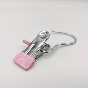Pinces à <span class=keywords><strong>linge</strong></span> et cintre <span class=keywords><strong>en</strong></span> acier inoxydable-Cintre à crochet polyvalent durable pour la lessive et la garde-robe - Product Image 5