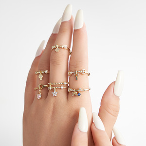 S925 <strong>Sterling</strong> <strong>Silver</strong> <strong>Ring</strong> CZ Zircon Jewelryfor Women Blue Stone Bow Knot Gold Plated <strong>Ring</strong> - Product Image 6