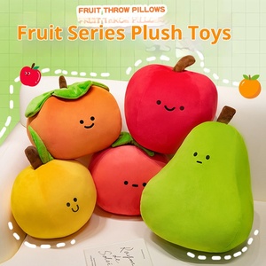 Jouet en peluche réaliste en forme de fruits, fraise et banane, peluche de dessin animé, coussin en peluche rempli de coton PP - Product Image 6