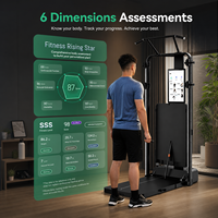 Estación de Entrenamiento de Fuerza FRS Smart Home Gym, Máquina de Cable con Pantalla Táctil de 32 Pulgadas, Resistencia de 120 kg, Fitness
