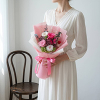 Handgefertigter Echter Konservierter Blumenstrauß Ewige Rose für Abschluss Geburtstag Weihnachten Valentinstag Jahrestag Quinceañera Großhandel