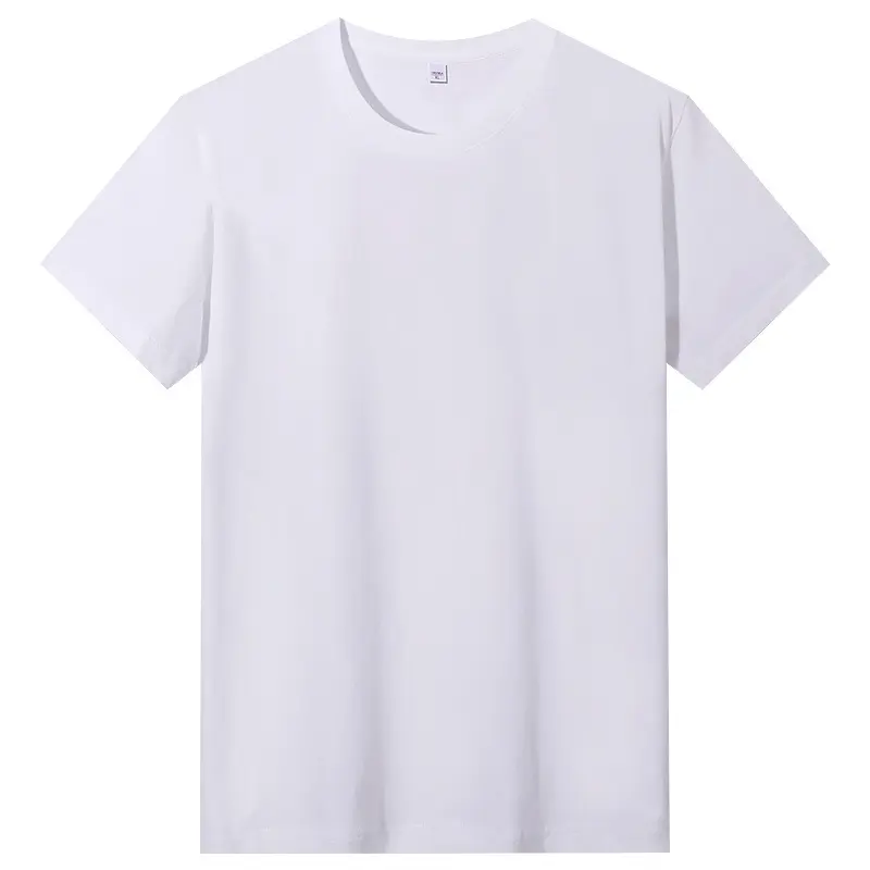 Hochwertiger individueller Siebdruck kurzer runder Nacken einfarbig 100 % Baumwolle einfarbiges T-Shirt für Herren