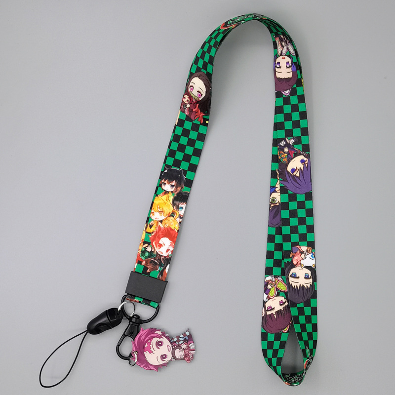 New Design Anime Cool Demon Hunter Satin Lanyards Custom Neck Strap Anti-Lost ID Card Card Holder Phone Case Lanyards Children Image 5