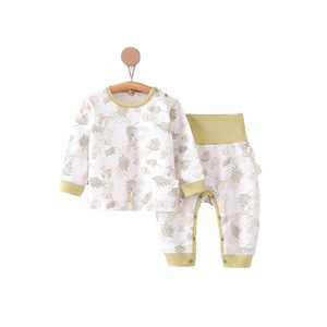 Conjunto <span class=keywords><strong>de</strong></span> Dos Piezas para Bebé, Otoño, Algodón Puro, Cintura Alta, Cubre <span class=keywords><strong>el</strong></span> <span class=keywords><strong>Vientre</strong></span>, Cálido, Absorbe la Humedad, Suave, Top y Pantalones para Niños - Product Image 5